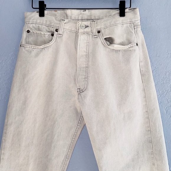 Levis 501 Vintage 80s Gray Jeans Size 32/28" - Picture 3 of 8